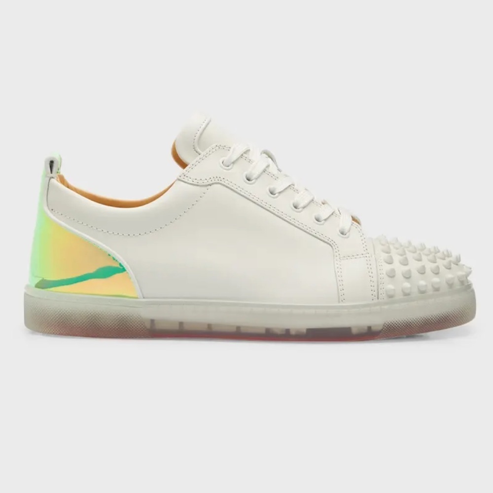 Christian Louboutin Men's VarsiJunior Spikes 2 Leather Low-Top Sneakers NIB
